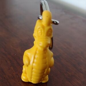 Vintage Tupperware Douglas Dirtwalker Yellow 2" Dragon Keychain